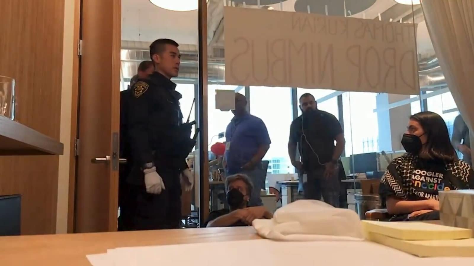 Google employees who are against Israel were arrested after they entered the CEO's office and made demands against what they called an 