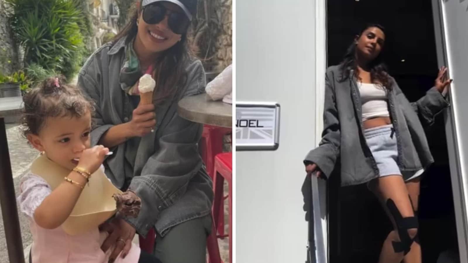 Priyanka Chopra and her daughter Malti had a fun time eating ice cream