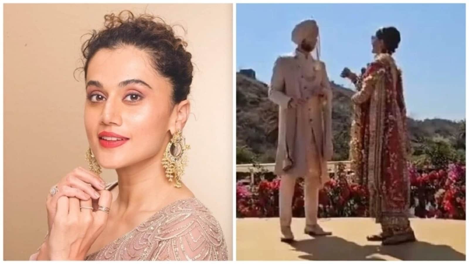 Taapsee Pannu shared why she didn't wear a wedding dress from a famous designer: 'My friend from college made my outfit'